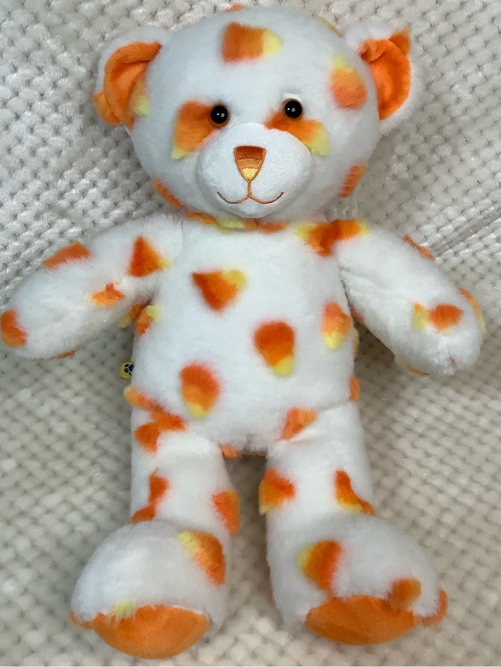 Build A Bear Workshop Plush Candy Corn Teddy Bear White Orange Stuffed Animal